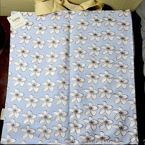 White Plumeria Large Tote 18x18 SoHa living